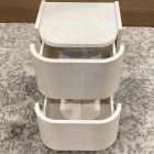 Open Box: Solstice Painted Raffia Mini Nightstand (16") - Whitewash