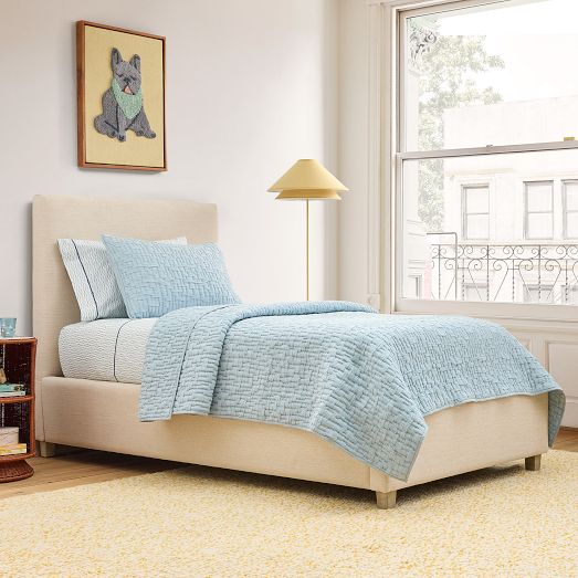 Carter Upholstered Square Bed by West Elm