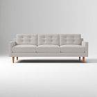 Open Box: Drake Mid Century Sofa (91") - Deco Weave Pearl Gray, Pecan