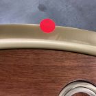 Open Box: Drum Storage Coffee Table (32") - Walnut, Antique Brass