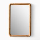 Open Box: Geo Burled Wood Wall Rectangle Mirror (24"W x 36"H) - Light Burled