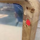 Open Box: Geo Burled Wood Wall Rectangle Mirror (24"W x 36"H) - Light Burled