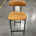 Open Box: Grier Leather Counter Stool (26") - Ludlow Leather Sesame, Textured Antique Bronze