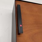 Open Box: Modern Steel &amp; Teak Mailbox, Tall (15.5"W x 4.7"D x 10.5"H) - Black
