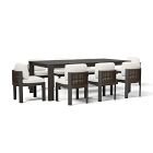 Telluride Aluminum Outdoor Extendable Table (60"&ndash;85") &amp; Porto Aluminum Side Dining Chairs Set