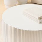 Fluted Ceramic Indoor/Outdoor Coffee Table (32")