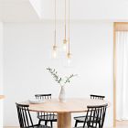 Sculptural 3-Light Pebble Chandelier