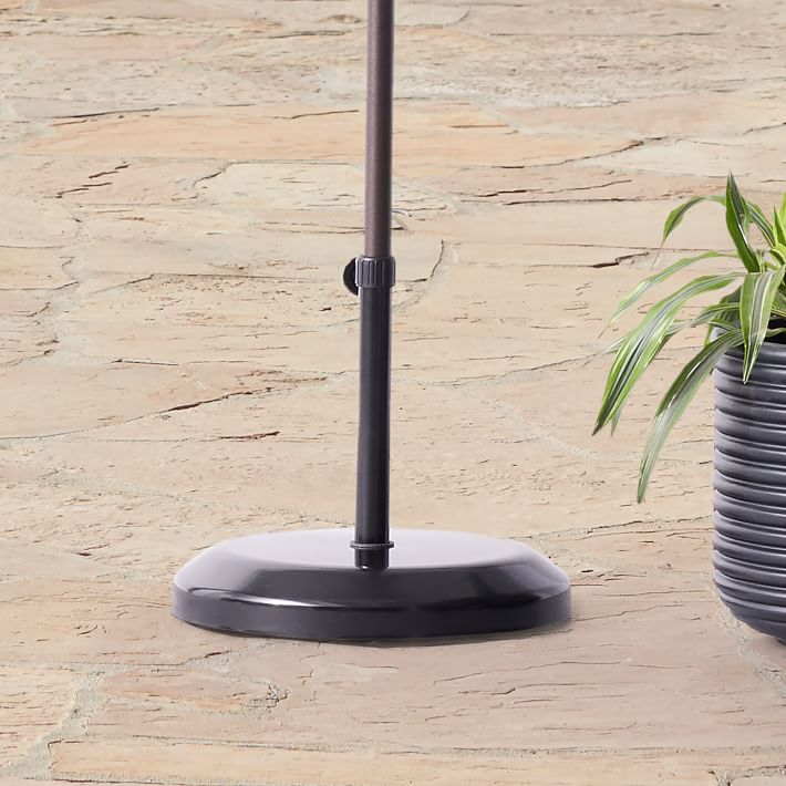 base patio umbrella weighted base can accommodate most patio umbrellas and includes a base rod that features a tightening knob to easily secure your umbrella pole Umbrella Base