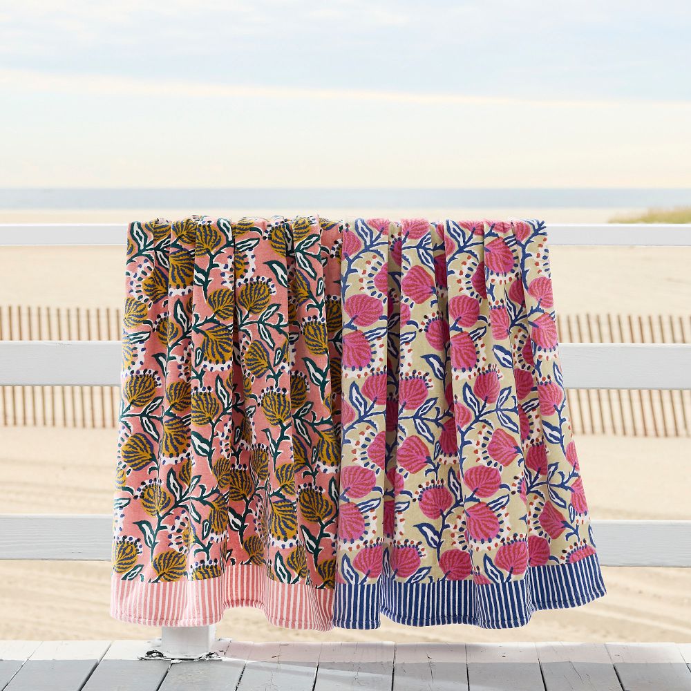 Vine Floral Beach Towel