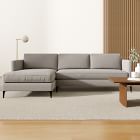 Harris Loft 2-Piece Chaise Sectional (106") - Metal Legs