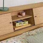 Mid-Century Headboard Storage Platform Bed