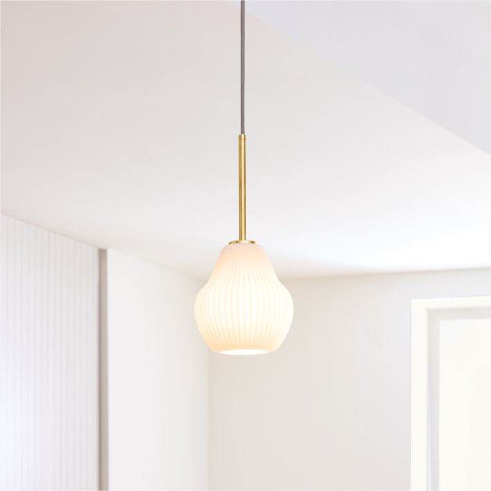 Sculptural Ribbed Pendant Light | West Elm