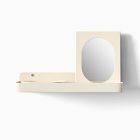 Modern Dorm Entryway Storage Shelf Mirror (12")