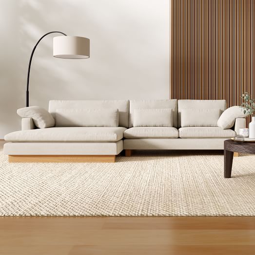 Harmony 2-Piece Double Wide Chaise Sectional (131"-147") by West Elm