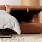 Harmony Modular Leather 2-Piece Sleeper Sectional w/Storage Chaise (123")