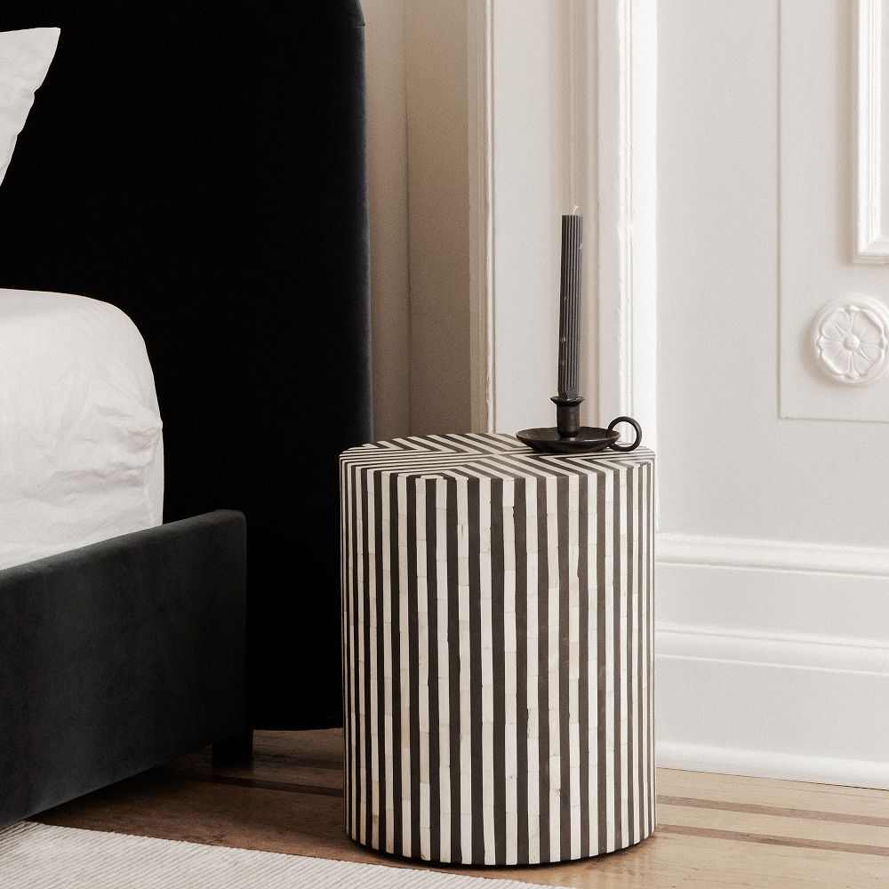 Striped Side Table (15") by West Elm