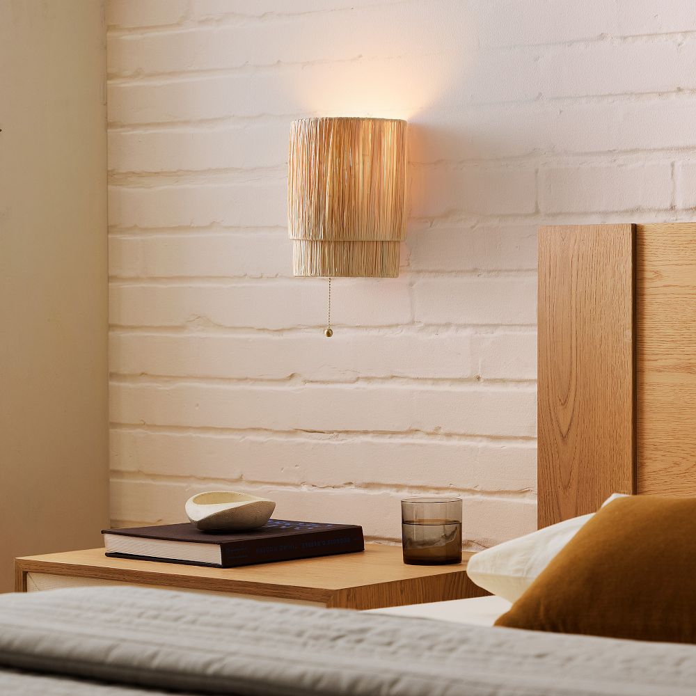 Roscoe Plug-In Woven Sconce (10") by West Elm