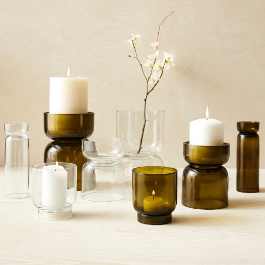 Foundations Glass Candleholders by West Elm