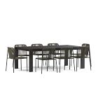 Telluride Aluminum Outdoor Extendable Table (60"&ndash;85") &amp; Oceana Side Dining Chairs Set