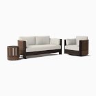 Porto Aluminum Outdoor Sofa (75"), Swivel Chair &amp; Side Table (18")