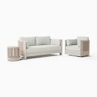 Porto Aluminum Outdoor Sofa (75"), Swivel Chair &amp; Side Table (18")
