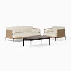 Ventura Aluminum Outdoor Sofa, Lounge Chair &amp; Coffee Table Set