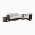 Porto Aluminum Outdoor Sofa (75"), Lounge Chair &amp; Side Table (18")