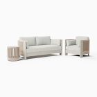 Porto Aluminum Outdoor Sofa (75"), Lounge Chair &amp; Side Table (18")
