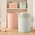 Pink Chicken Stripe Diaper Caddy