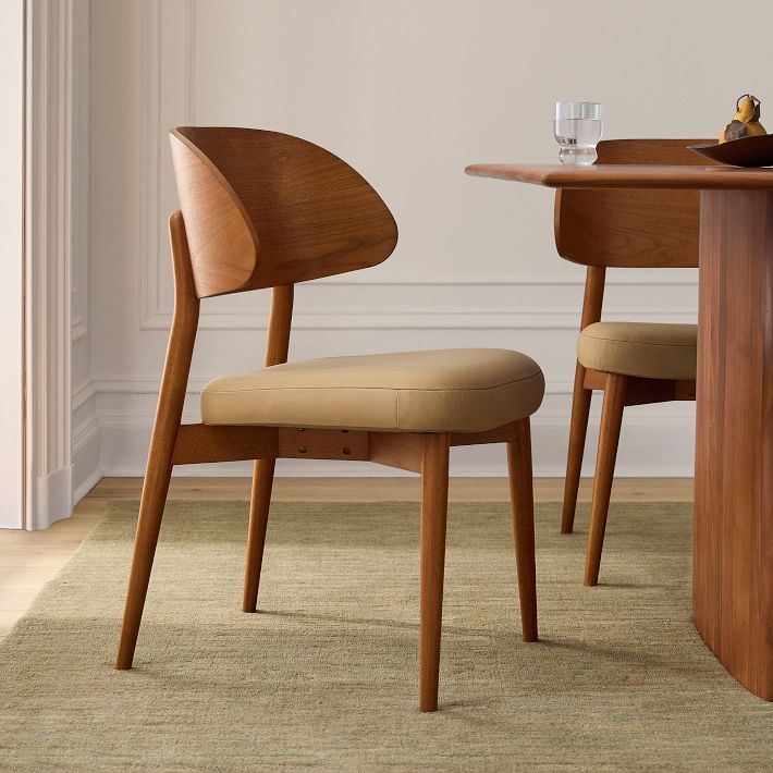 Hyde Plywood-Back Leather Dining Chair | West Elm