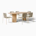 Ellington Outdoor Terrawood Oval Dining Table &amp; Oceana Dining Side Chairs Set