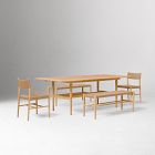 Baycrest Outdoor Teak Extendable Dining Table (84"&ndash;100"), Benches (46") &amp; Dining Chairs Set