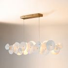 Open Box: Amara Ceramic Linear Chandelier (50") - Champagne, Ivory
