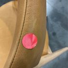 Open Box: Marcus Samuelsson Leather Dining Chair - Ludlow Leather Sesame, Blonde