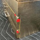 Open Box: Mid-Century Champagne Lacquer Jewelry Box, Grand (7.25"H)