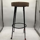 Open Box: Pierce &amp; Ward Bar Stool (30") - Pierce &amp; Ward Stripe, Black Cast Metal