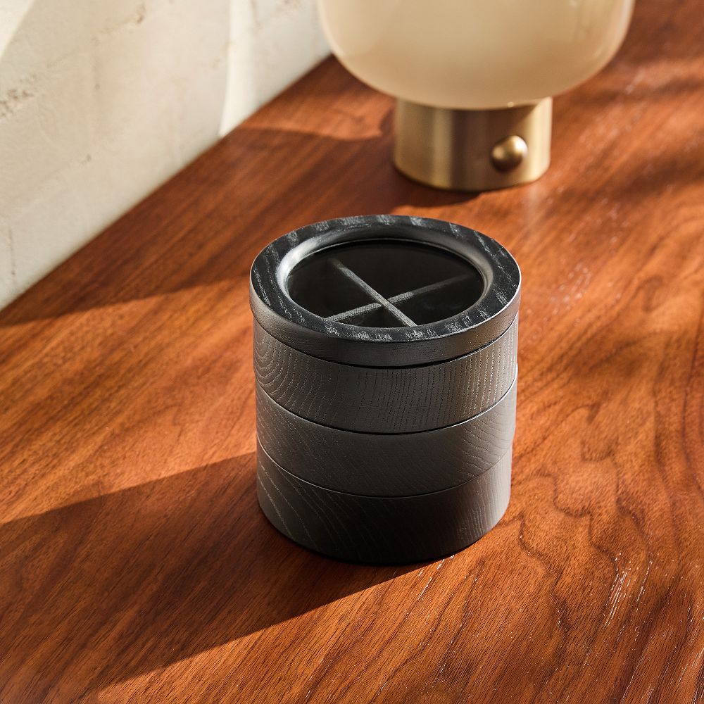 Ash Wood Jewelry Boxes - Black Ash, 4 Inches