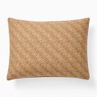 Open Box: Diamond Lattice Floral Sham, Standard - Sandalwood