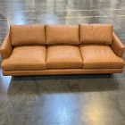 Open Box: Haven Loft Leather Sofa (86") - Ludlow Leather,Sesame, Pecan