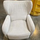 Open Box: Jodie Wing Recliner - Performance Distressed Velvet Frost Gray, Almond