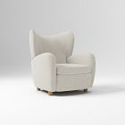 Open Box: Jodie Wing Recliner - Performance Distressed Velvet Frost Gray, Almond