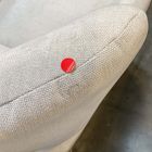 Open Box: Jodie Wing Recliner - Performance Distressed Velvet Frost Gray, Almond