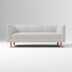Open Box: Marcel Sofa (76") - Performance Basket Slub Frost Gray, Cool Walnut