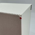 Open Box: Modern Fluted Jewelry Box, Grand (7.5"H) - White