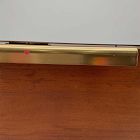 Open Box: Modern Steel &amp; Teak Mailbox, Wide (16"W x 7"D x 11"H) - Antique Brass