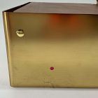 Open Box: Modern Steel &amp; Teak Mailbox, Wide (16"W x 7"D x 11"H) - Antique Brass