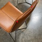 Open Box: Slope Dining Chair, Set of 2 - Nut Leather Saddle, Charcoal