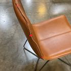 Open Box: Slope Dining Chair, Set of 2 - Nut Leather Saddle, Charcoal