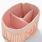 Pink Chicken Stripe Diaper Caddy