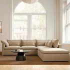 Harmony Modular Thin Arm Small 4-Piece Ottoman Sectional